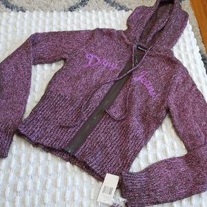 DKNY Jean's Zip front Sweater